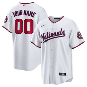 Washington Nationals Replica Custom Jersey - White