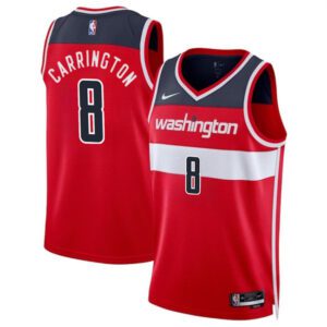 Washington Wizards #8 Carlton Carrington Red Icon Edition Stitched Basketball Jersey