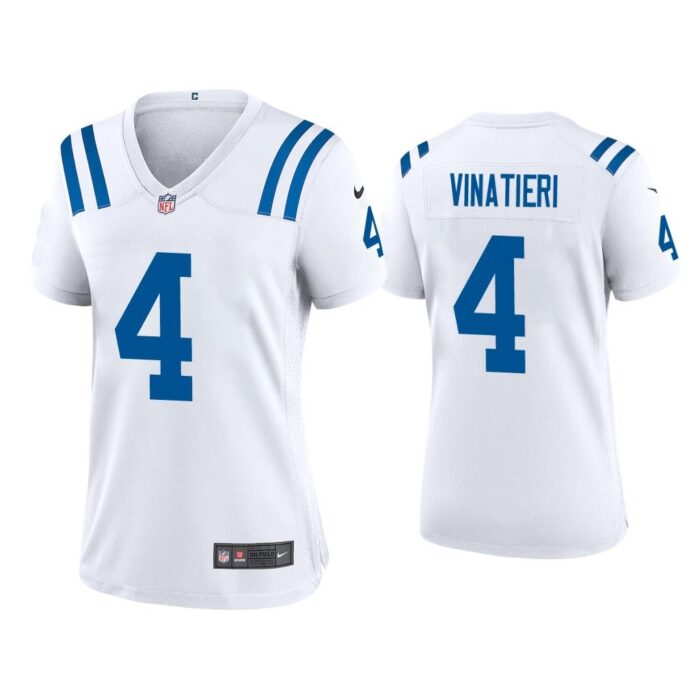 Women 2020 Adam Vinatieri Indianapolis Colts White Game Jersey