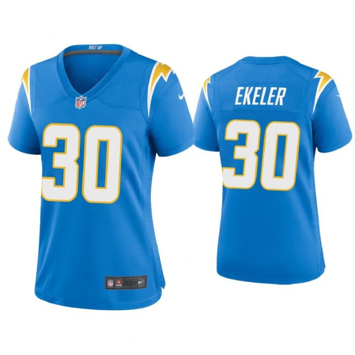 Women 2020 Austin Ekeler Los Angeles Chargers Powder Blue Game Jersey