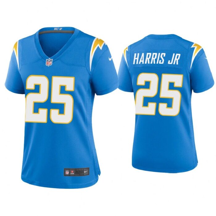 Women 2020 Chris Harris Jr. Los Angeles Chargers Powder Blue Game Jersey