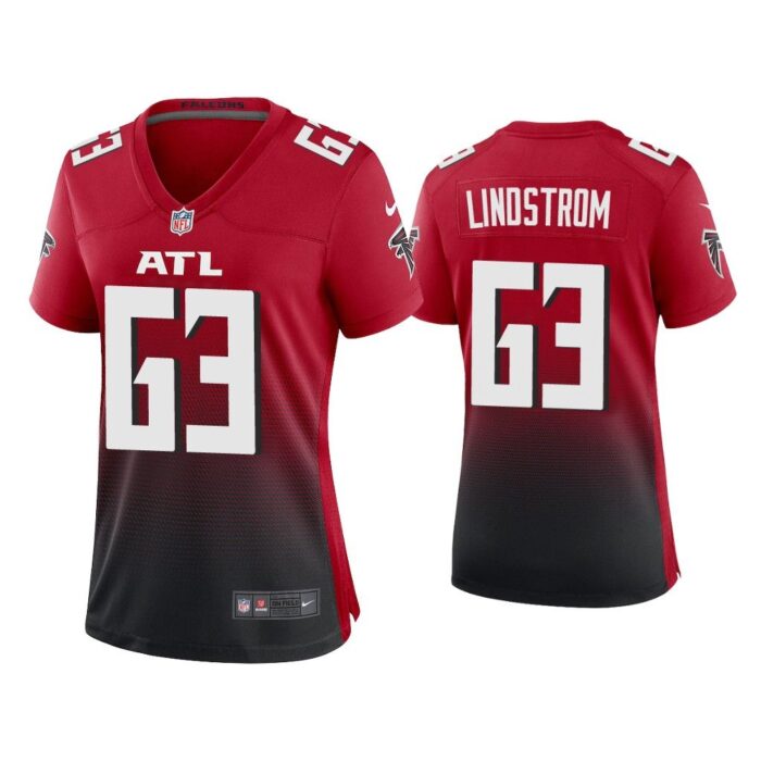 Women 2020 Chris Lindstrom Atlanta Falcons Red 2nd Alternate Game Jersey