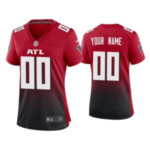 Women 2020 Custom Atlanta Falcons Red 2nd Alternate Game Jersey