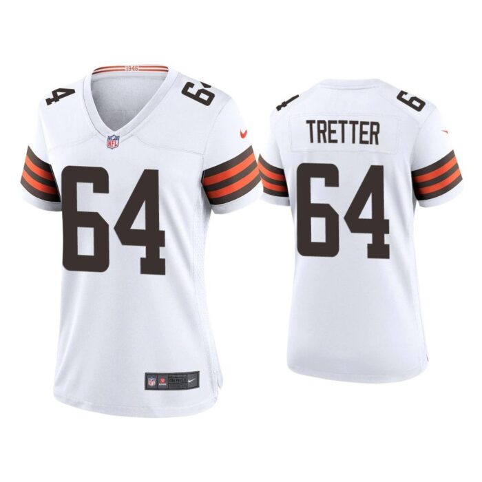 Women 2020 J.C. Tretter Cleveland Browns White Game Jersey