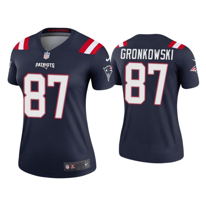 Women 2020 Rob Gronkowski New England Patriots White Legend Jersey