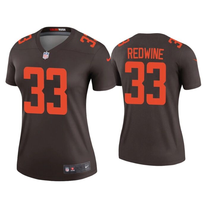 Women 2020 Sheldrick Redwine Cleveland Browns Brown Alternate Legend Jersey