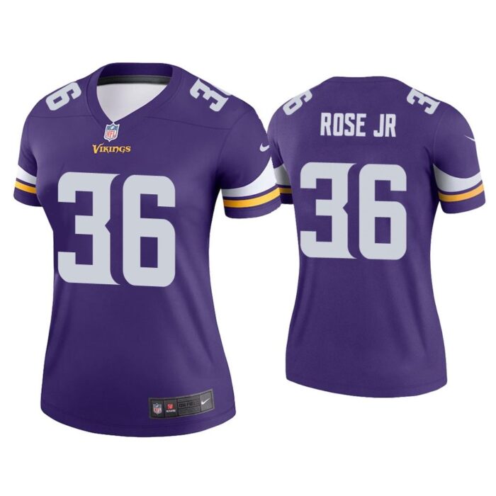 Women A.J. Rose Jr. Minnesota Vikings Purple Legend Jersey