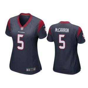 Women AJ McCarron #5 Houston Texans Navy Game Jersey