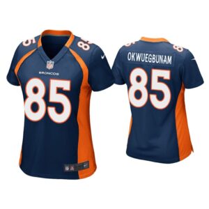 Women Albert Okwuegbunam Denver Broncos Navy Game Jersey