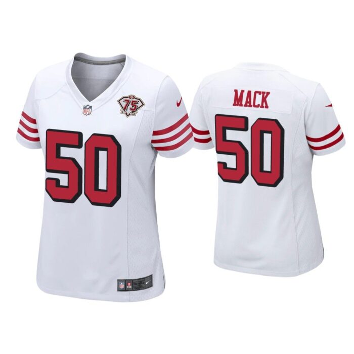 Women Alex Mack San Francisco 49ers White 75th Anniversary Jersey