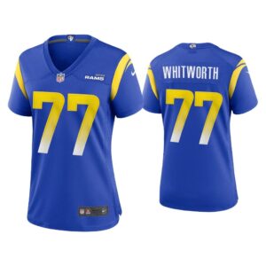 Women Andrew Whitworth Los Angeles Rams Royal Game Jersey