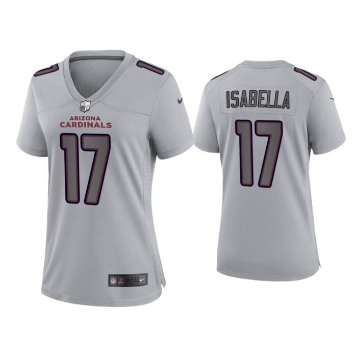 Women Andy Isabella Arizona Cardinals Gray Atmosphere Fashion Game Jersey