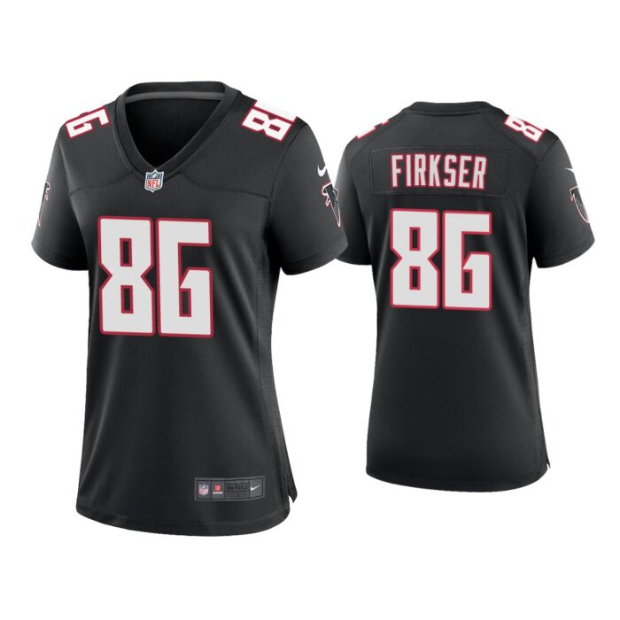 Women Anthony Firkser Atlanta Falcons Black Throwback Game Jersey