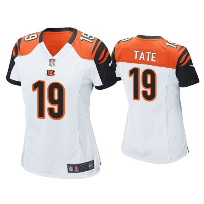 Women Auden Tate Cincinnati Bengals White Game Jersey