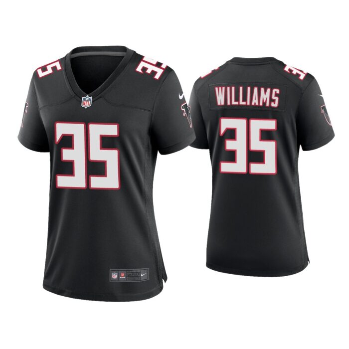 Women Avery Williams Atlanta Falcons Black Throwback Game Jersey