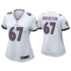 Women Ben Bredeson Baltimore Ravens White Game Jersey