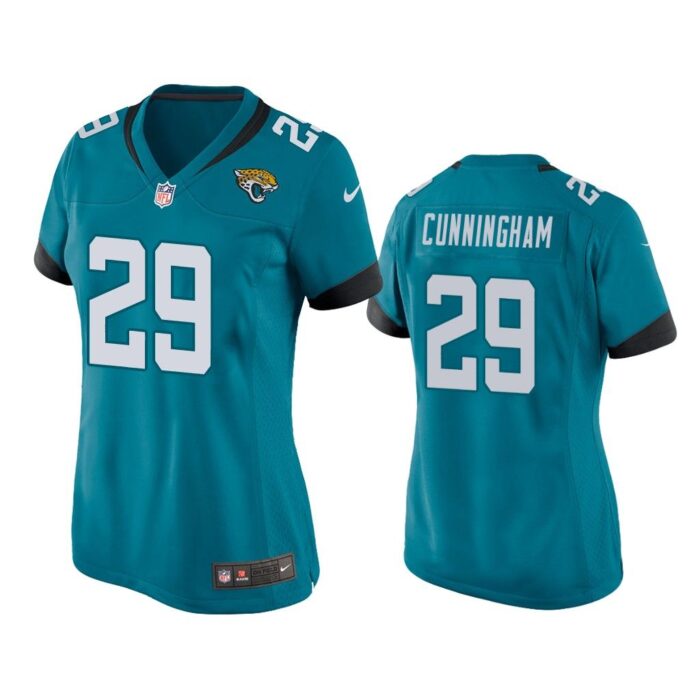 Women Benny Cunningham #29 Jacksonville Jaguars Teal Game Jersey