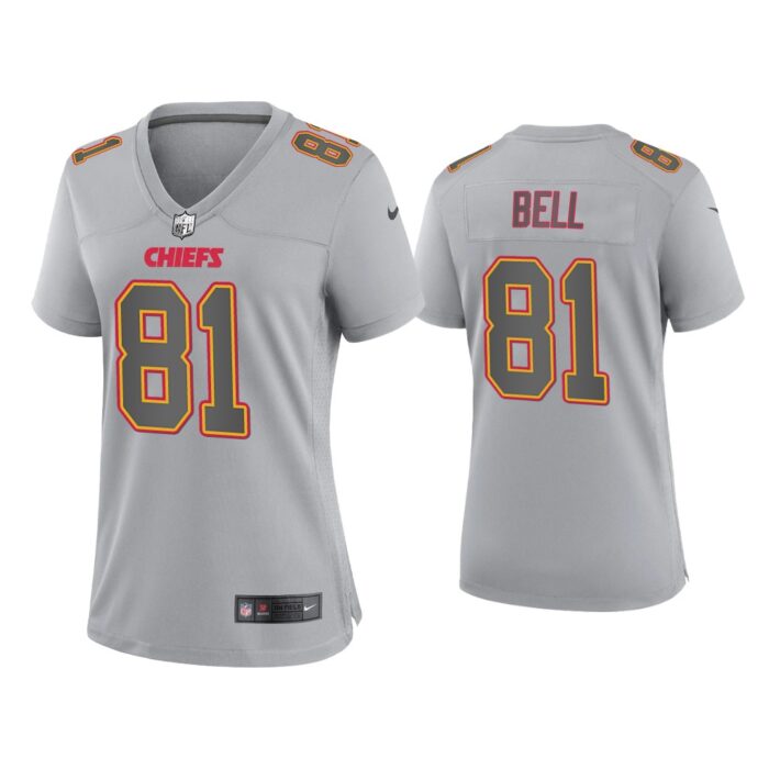 Women Blake Bell Kansas City Chiefs Gray Atmosphere Fashion Game Jersey