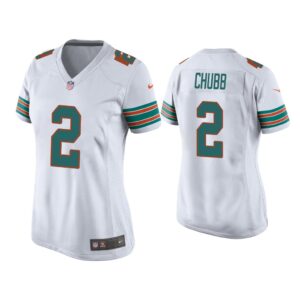 Women Bradley Chubb Miami Dolphins White Throwback Game Jersey