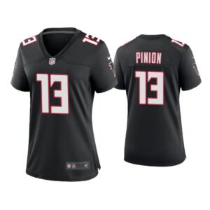 Women Bradley Pinion Atlanta Falcons Black Throwback Game Jersey