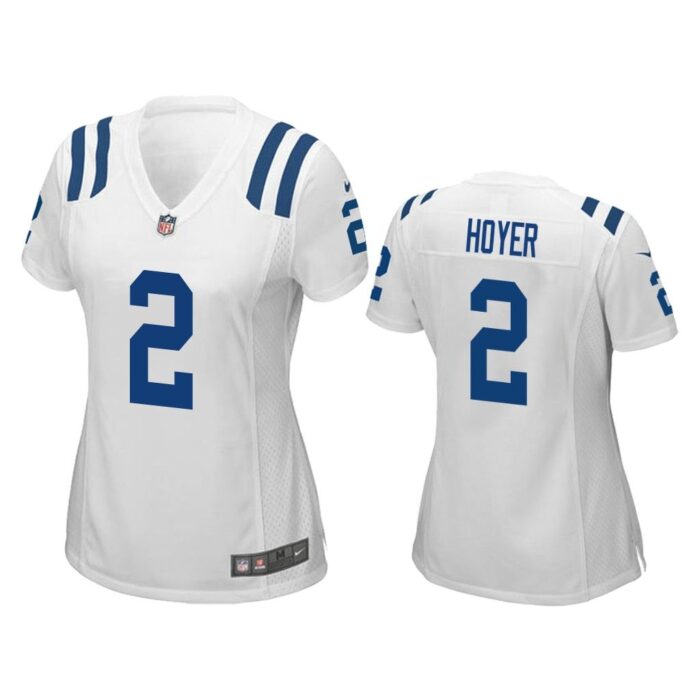 Women Brian Hoyer Indianapolis Colts White Game Jersey