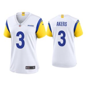 Women Cam Akers Los Angeles Rams White Alternate Game Jersey