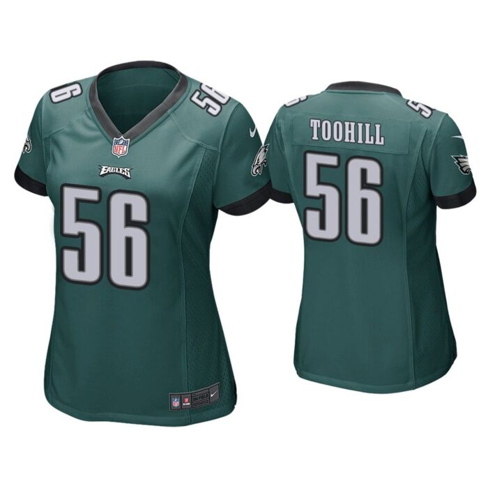 Women Casey Toohill Philadelphia Eagles Green Game Jersey