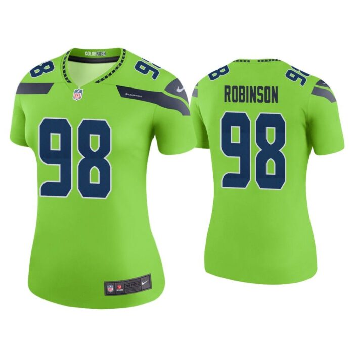 Women Color Rush Legend Alton Robinson Seattle Seahawks Green Jersey