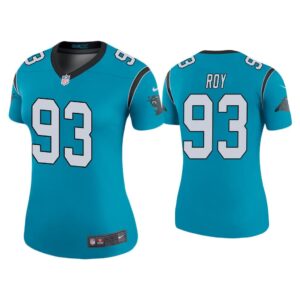 Women Color Rush Legend Bravvion Roy Carolina Panthers Blue Jersey