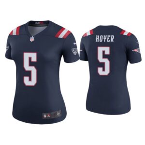 Women Color Rush Legend Brian Hoyer New England Patriots Navy Jersey