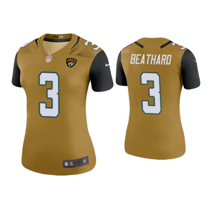 Women Color Rush Legend C.J. Beathard Jacksonville Jaguars Gold Jersey