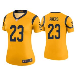 Women Color Rush Legend Cam Akers Los Angeles Rams Gold Jersey