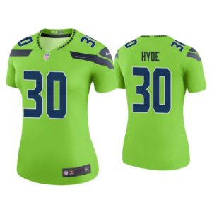 Women Color Rush Legend Carlos Hyde Seattle Seahawks Green Jersey