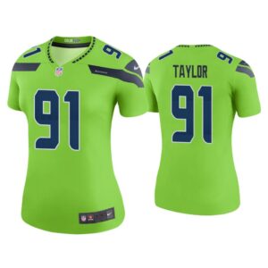 Women Color Rush Legend Darrell Taylor Seattle Seahawks Green Jersey