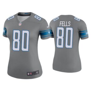 Women Color Rush Legend Darren Fells Detroit Lions Steel Jersey