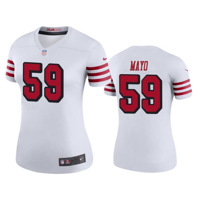 Women Color Rush Legend David Mayo #59 San Francisco 49ers White Jersey