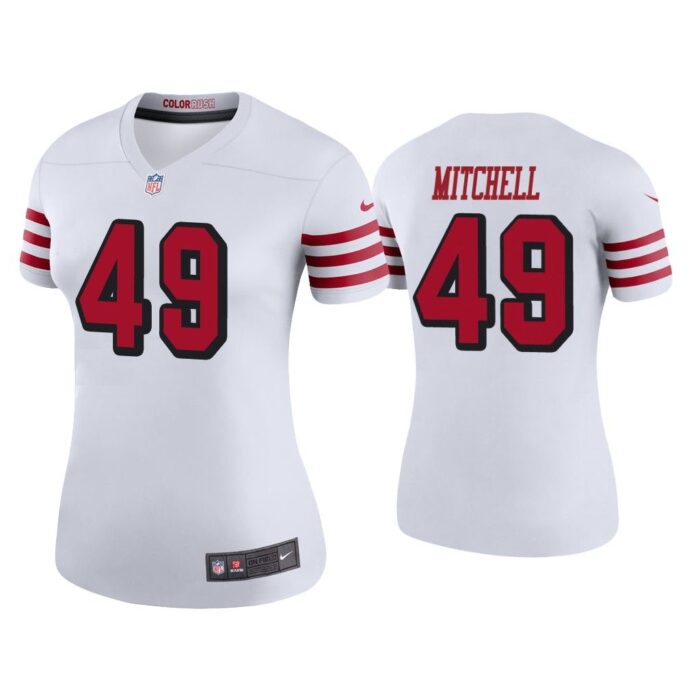 Women Color Rush Legend Elijah Mitchell San Francisco 49ers White Jersey