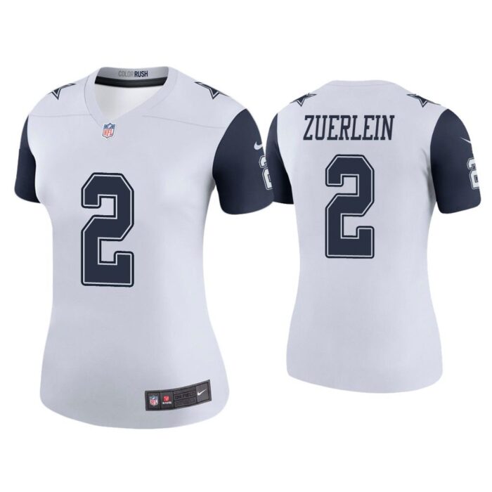 Women Color Rush Legend Greg Zuerlein Dallas Cowboys White Jersey