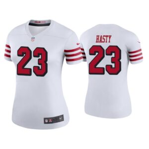 Women Color Rush Legend JaMycal Hasty San Francisco 49ers White Jersey