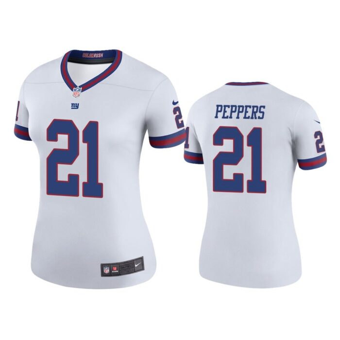 Women Color Rush Legend Jabrill Peppers #21 New York Giants White Jersey