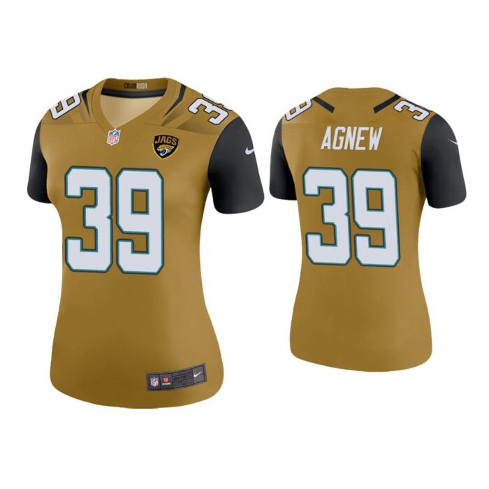 Women Color Rush Legend Jamal Agnew Jacksonville Jaguars Gold Jersey