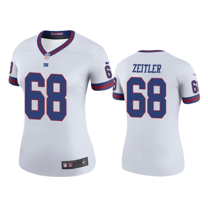 Women Color Rush Legend Kevin Zeitler #68 New York Giants White Jersey