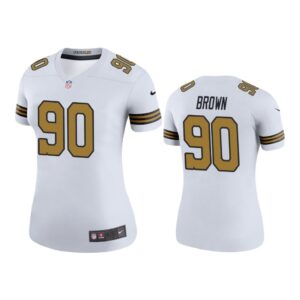 Women Color Rush Legend Malcom Brown #90 New Orleans Saints White Jersey