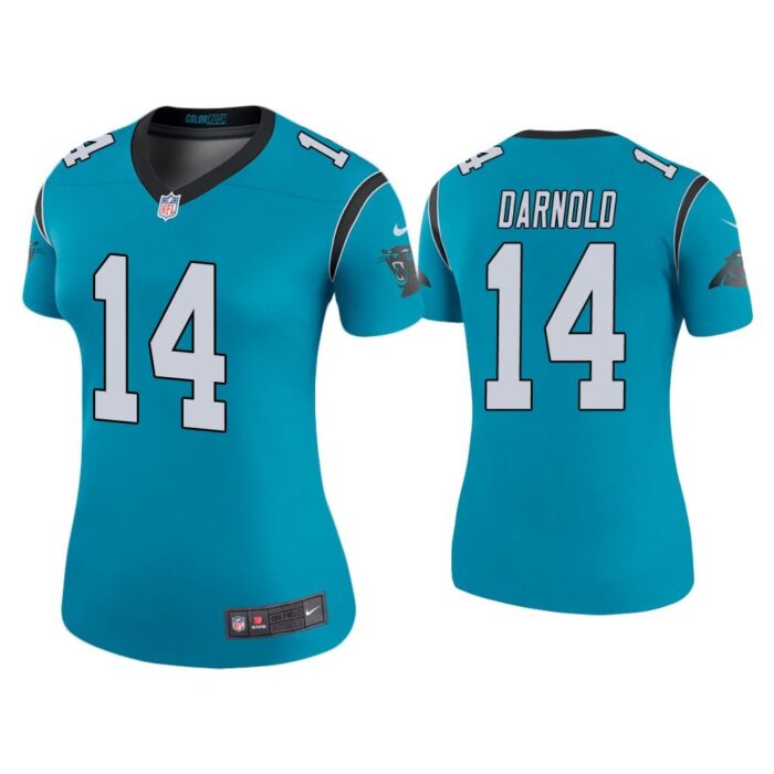 Women Color Rush Legend Sam Darnold Carolina Panthers Blue Jersey