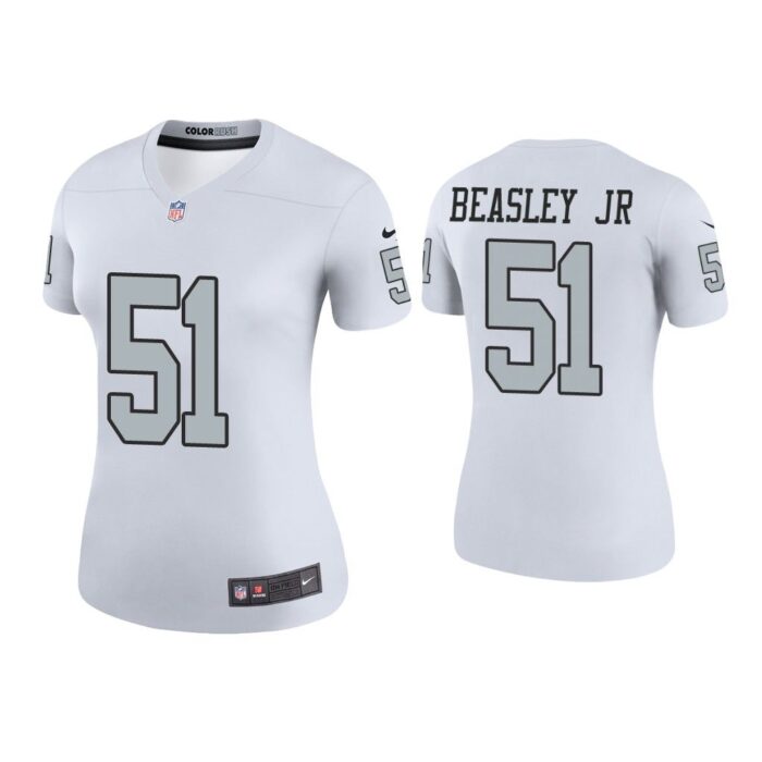 Women Color Rush Legend Vic Beasley Jr Las Vegas Raiders White Jersey