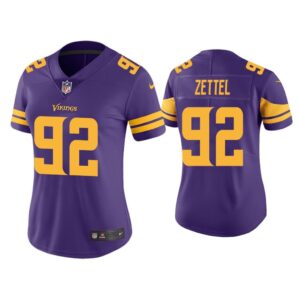 Women Color Rush Limited Anthony Zettel Minnesota Vikings Purple Jersey