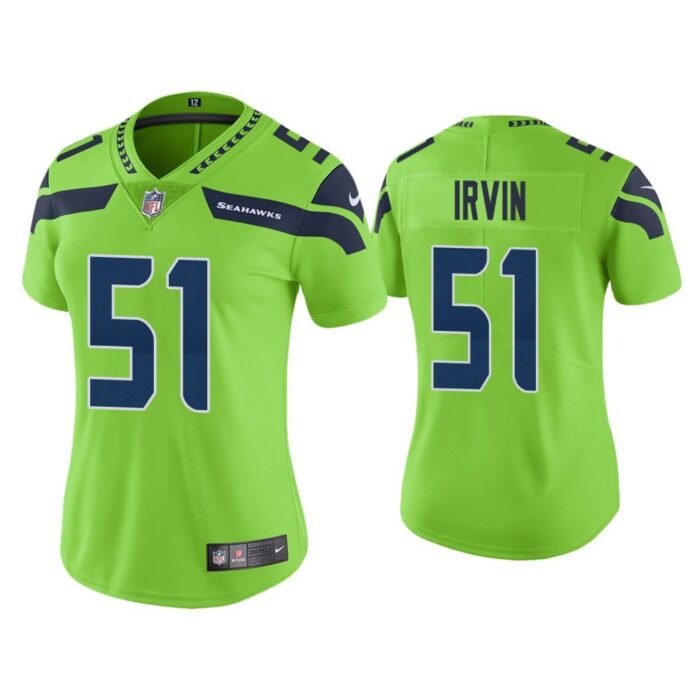 Women Color Rush Limited Bruce Irvin Seattle Seahawks Green Jersey