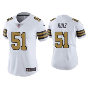 Women Color Rush Limited Cesar Ruiz New Orleans Saints White Jersey