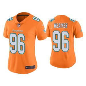 Women Color Rush Limited Curtis Weaver Miami Dolphins Orange Jersey