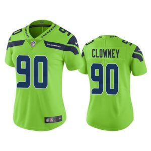 Women Color Rush Limited Jadeveon Clowney Seattle Seahawks Green Jersey